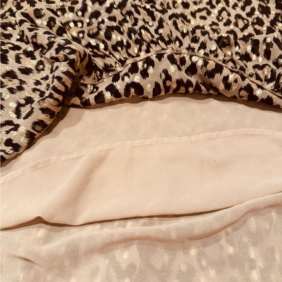 Kate Spade Sleeveless Silk Leopard Print Peplum Blouse Womens Size Large - Picture 13 of 14